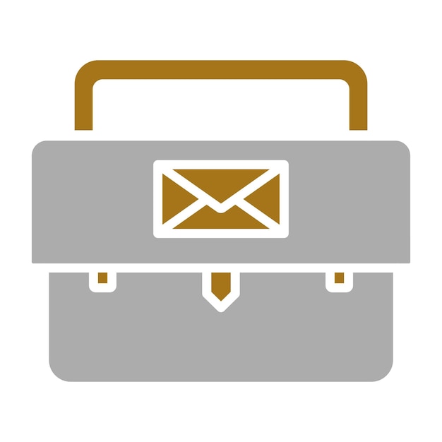 Vector mail bag icon style