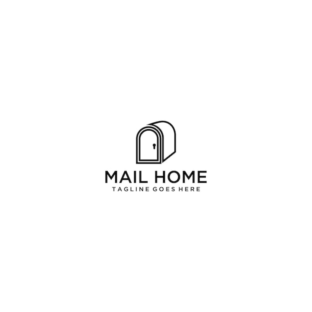 Mail Home Logo Sign Design