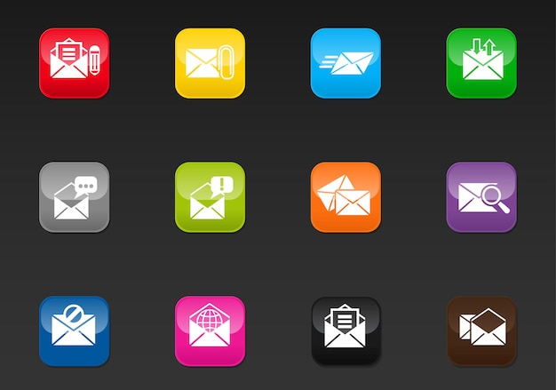 Mail professional web icons for your design