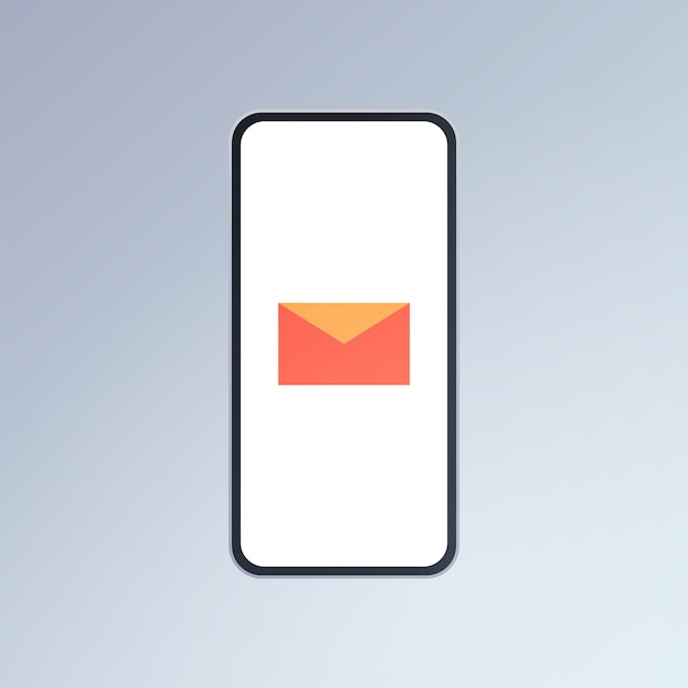 Mail and smartphone flat vector illustration