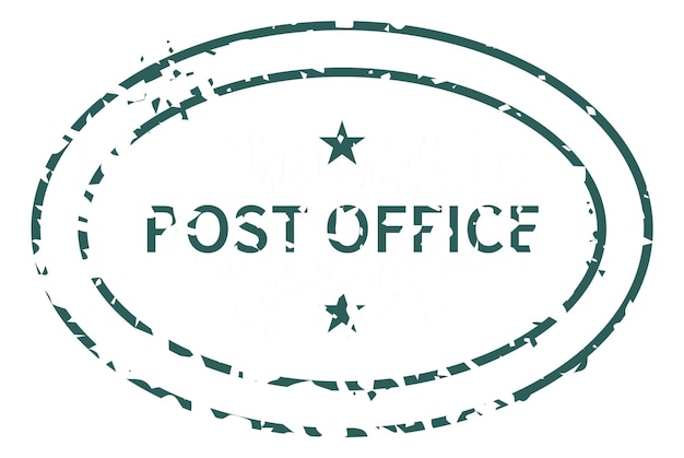 Mail stamp Grunge textured post office label