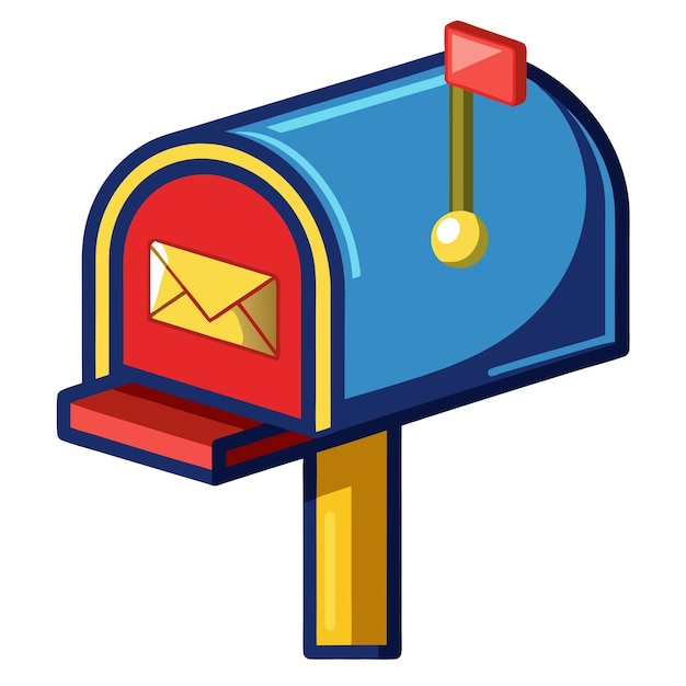 Vector mailbox clipart vector art and illustration