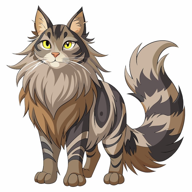 Maine Coon Cat in Vector set