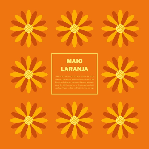 Maio laranja Background Elements