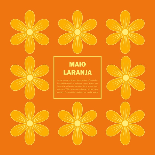 Maio laranja Background Elements