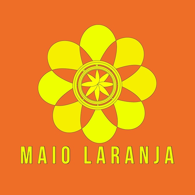 Maio Laranja Banner Vector Design