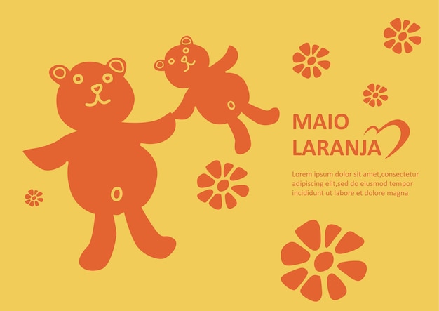 Maio laranja cute child EPS