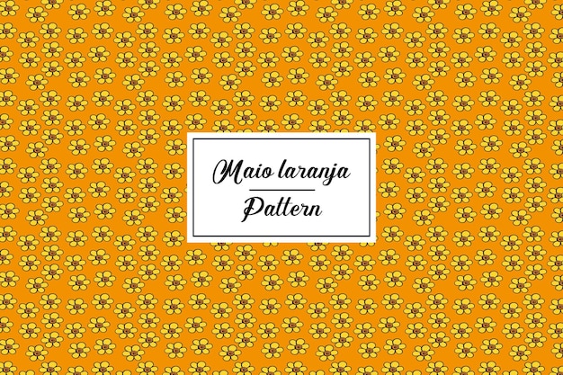 Maio laranja Floral Pattern laranja