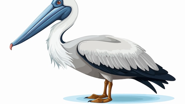 Majestic Pelican Character on White Background Illustration