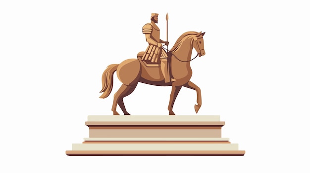 Vector majestic statue of cid campeador spanish hero with sword monument in dramatic pose