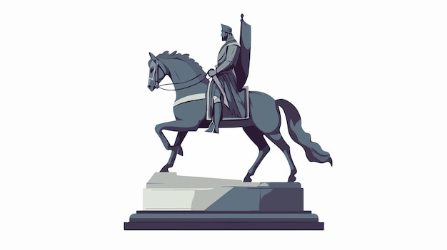 Vector majestic statue of cid campeador spanish hero with sword monument in dramatic pose