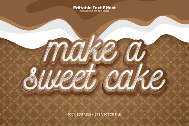 Make a Sweet Cake text effect in modern trend style