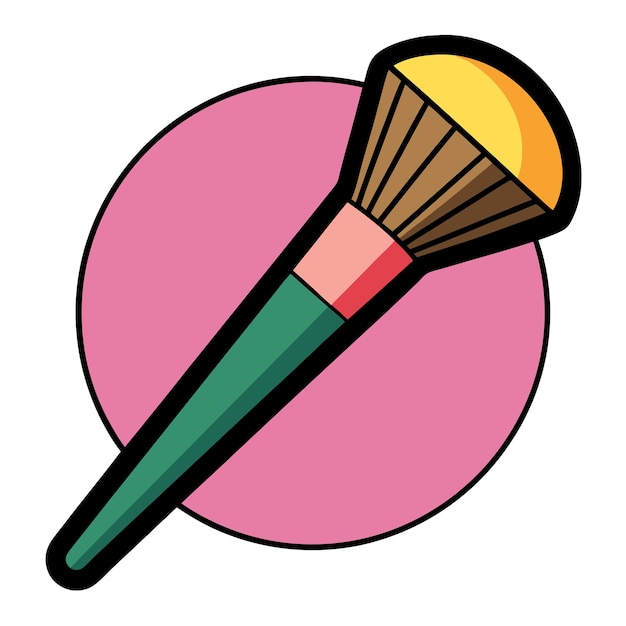 makeup brush clipart vector art and illustration