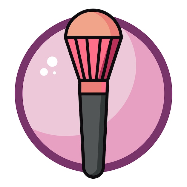 Vector makeup brush icon clipart vector art and illustration