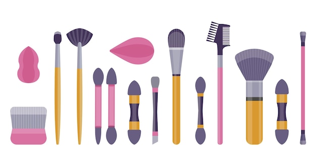 Makeup Brushes and Sponges Set