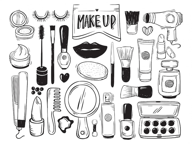 MakeUp and Cosmetic Doodle 