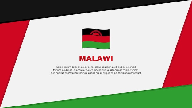 Malawi Flag Abstract Background Design Template Malawi Independence Day Banner Cartoon Vector Illustration Malawi Banner