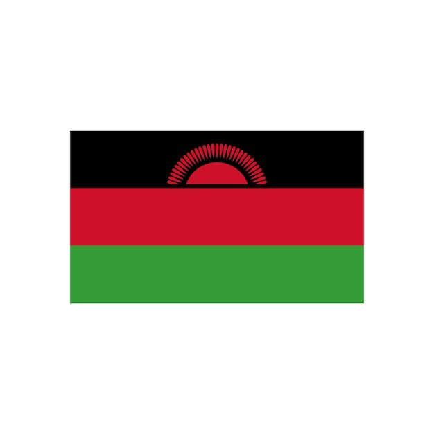 Malawi flat flag vector illustration