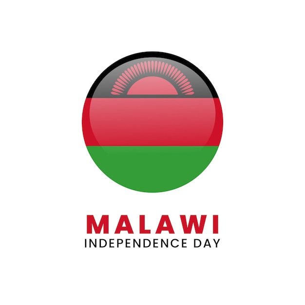 Malawi happy independence day design on transparent background Vector illustration