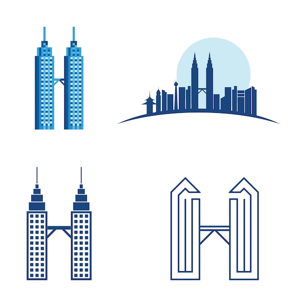 Malaysia building Vector icon design