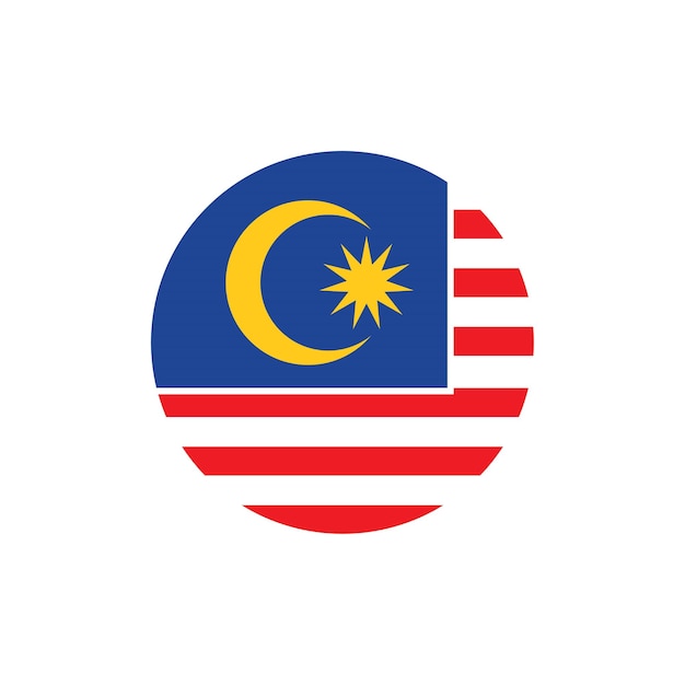 Malaysia Flag Vector Icon Design Illustration