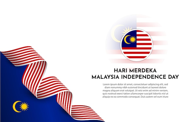 Malaysia independece day background illustration template design