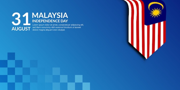 Malaysia Independence Day background for presentation and banner design