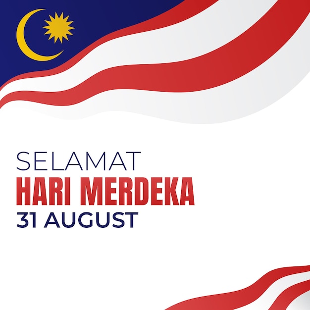 Malaysia independence day template. design for banner, greeting cards, posters