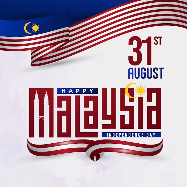 Malaysia independence day template design