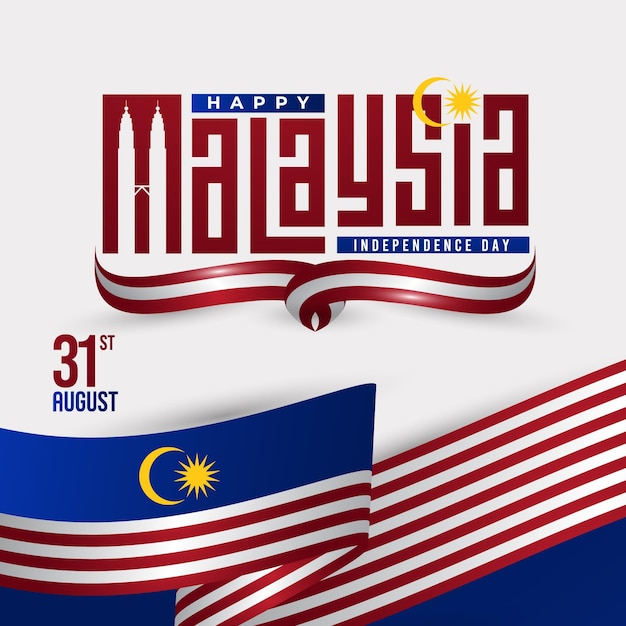 Malaysia independence day template design