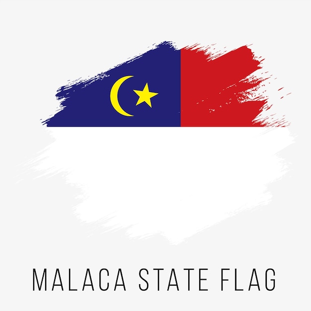 Malaysia State Malacca Vector Flag Design Template Malacca Flag for Independence Day