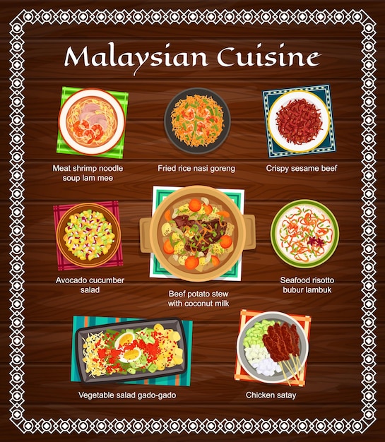 Malaysian cuisine dishes menu restaurant food