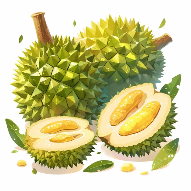 Malaysian durian fruit patterns with spiky designs