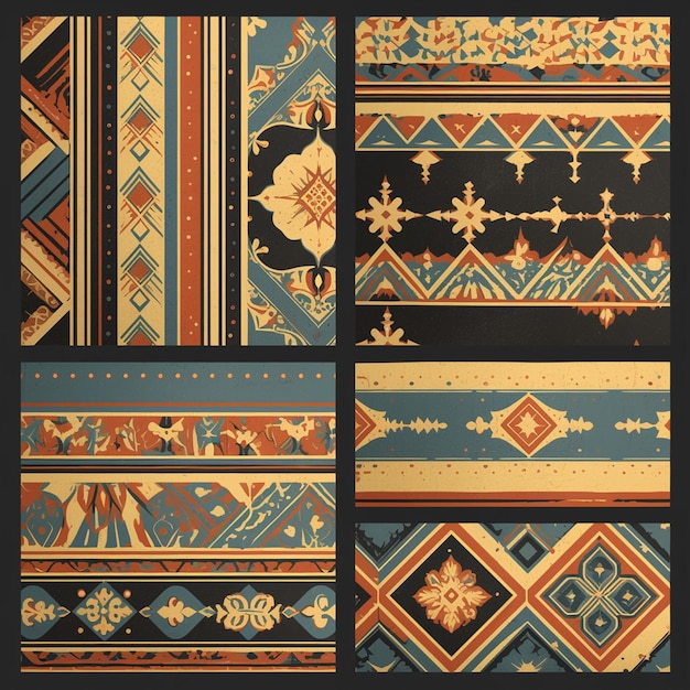 Malaysian Negeri Sembilan patterns with cultural designs