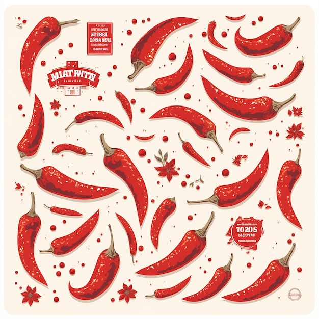 Malaysian pepper patterns with intricate designs