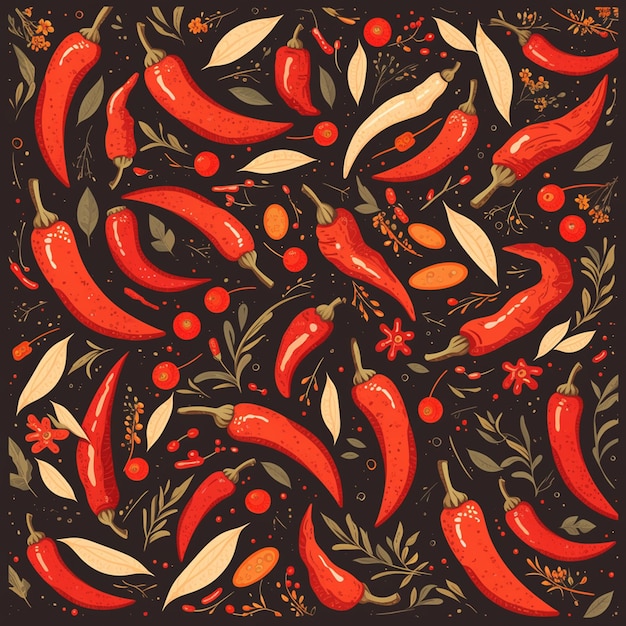 Malaysian pepper patterns with intricate designs