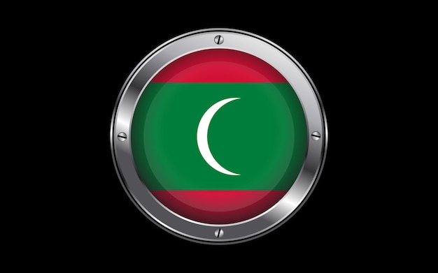 Maldives Flag in 3D Vector