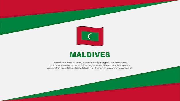 Maldives Flag Abstract Background Design Template Maldives Independence Day Banner Cartoon Vector Illustration Maldives Design