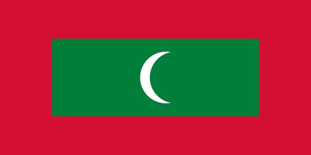 Vector maldives national flag