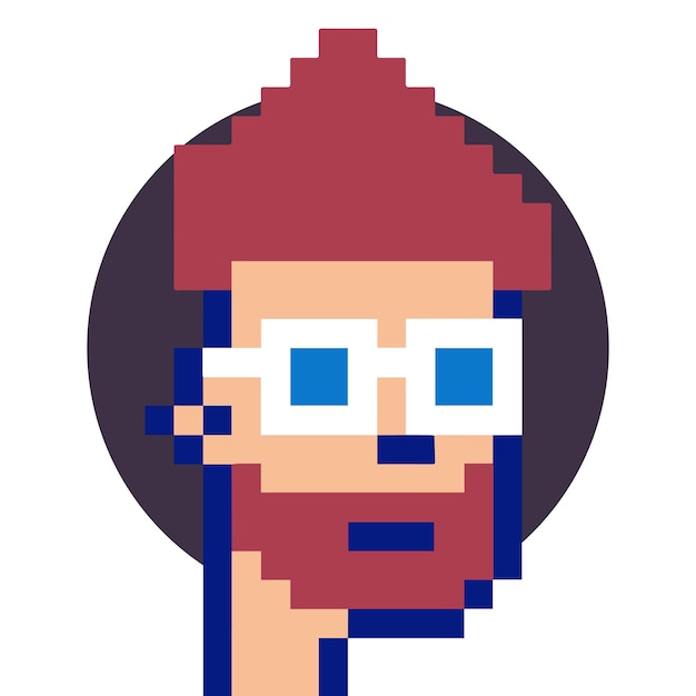 Male character in pixel art style