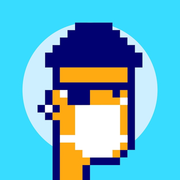 Male character in pixel art style