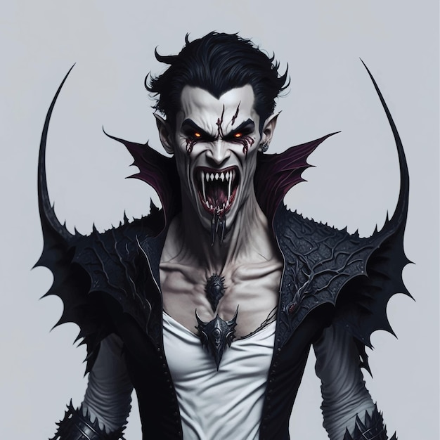 male face vampire vector