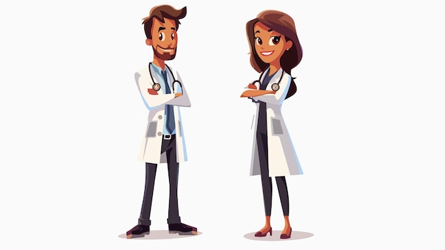 Male and Female Doctors in Professional Setting