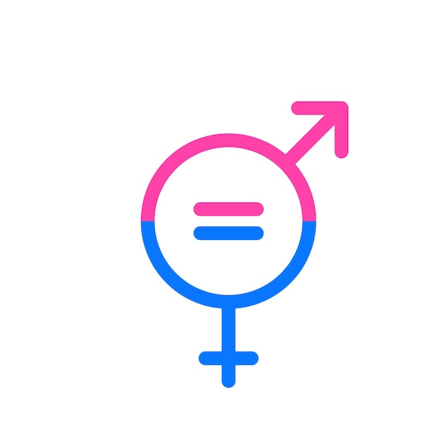 Male and female equality concept The equality of men and women Equal rights concept Gender equality Women's rights