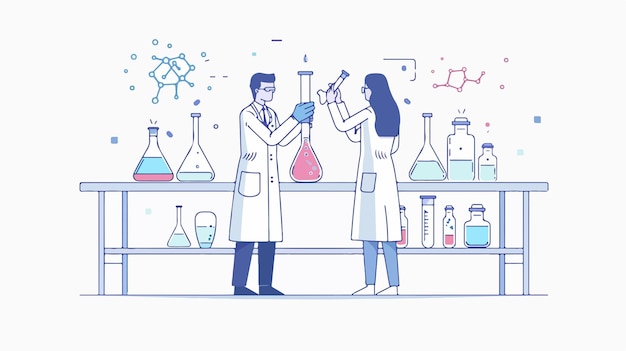 Male and Female Scientists Working in Medical Laboratory