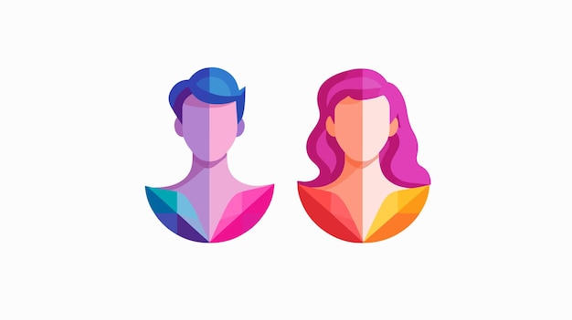 Vector male and female symbols flat vector