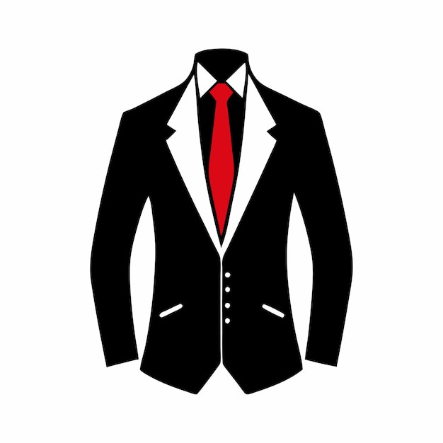 male formal jacket vector illustration clipart