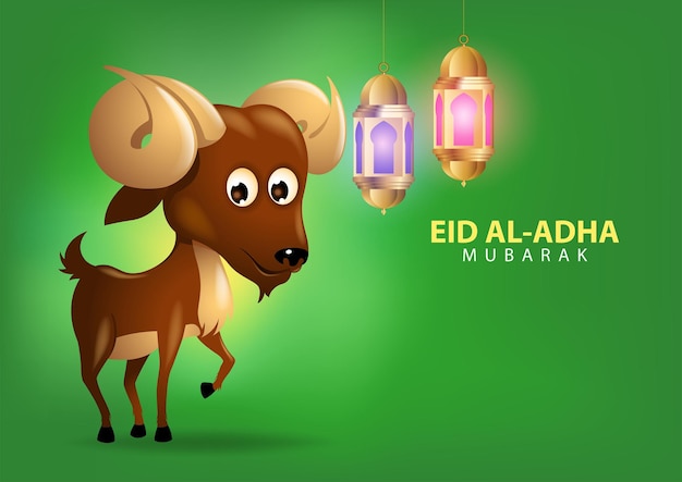 Male goat cartoon for Eid AlAdha