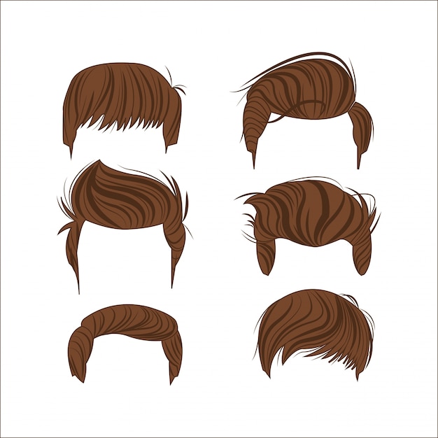 Male hair styles head icon