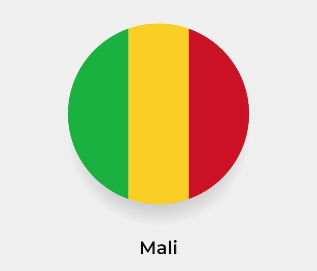 Mali flag bubble circle round shape icon vector illustration